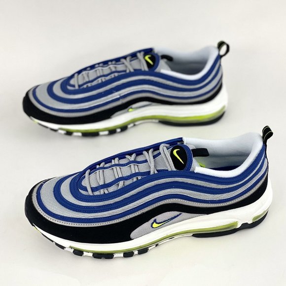 Nike Air Max 97 OG Atlantic Blue Men's Sneakers Shoes Voltage Yellow DM0028 400 - Picture 3 of 12